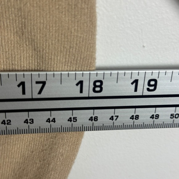 Aritzia Wilfred Alessia Puff Sleeve Cardigan Taupe Beige Sand Womens Size Large - Picture 11 of 16